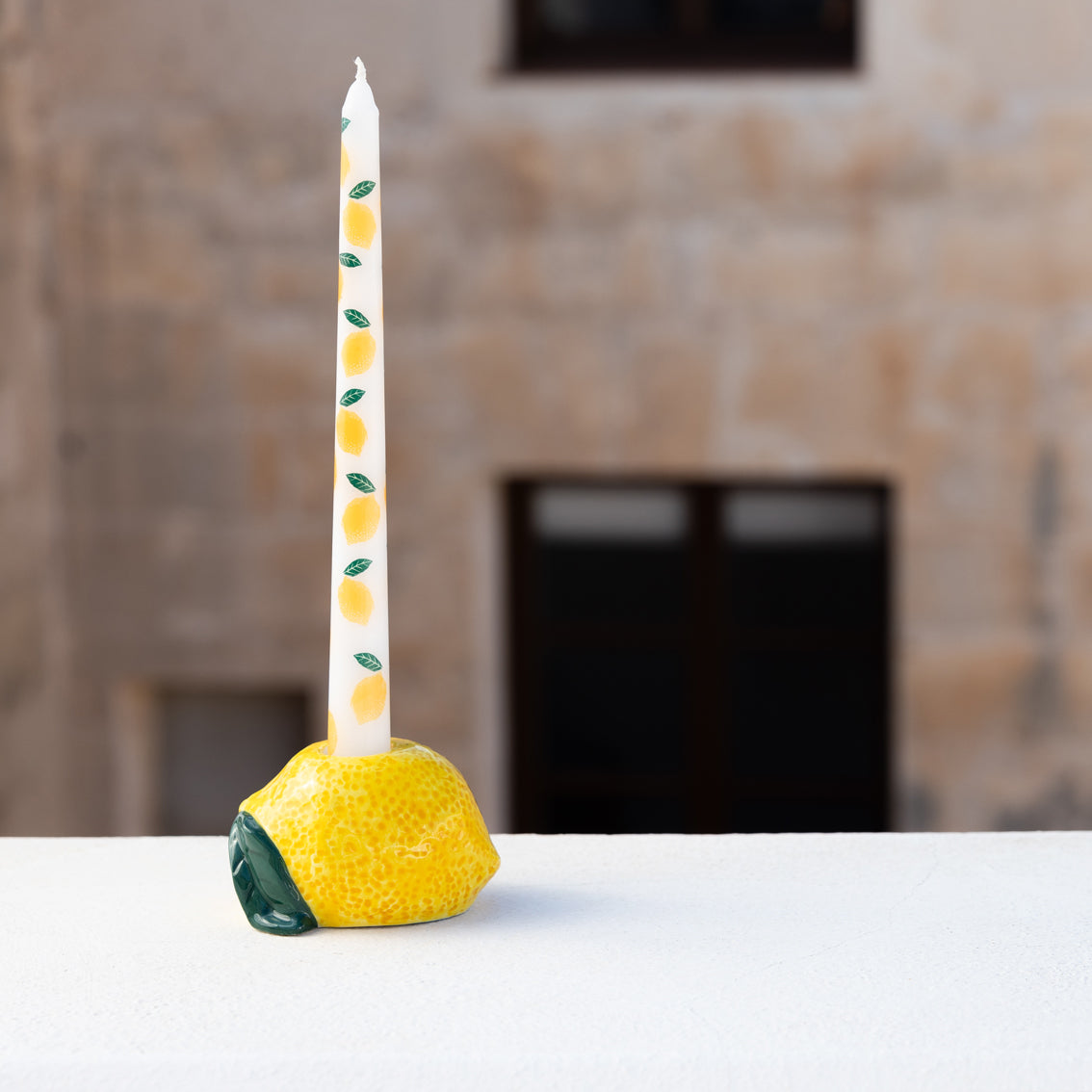 Lemon Ceramic Candle Holder