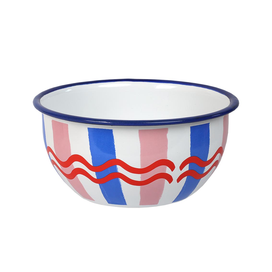 Tomato Stripe Enamel Bowl