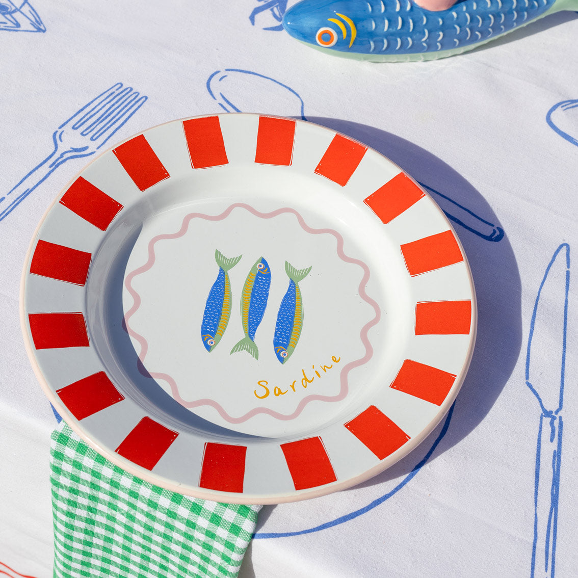 Sardine Enamel Plate