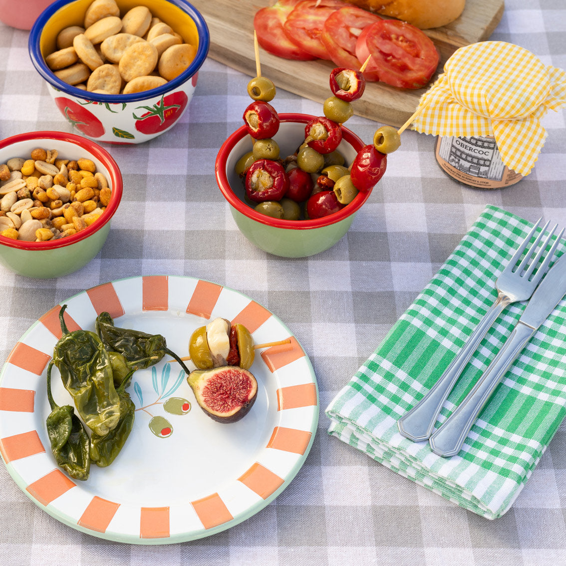 Olive Enamel Plate