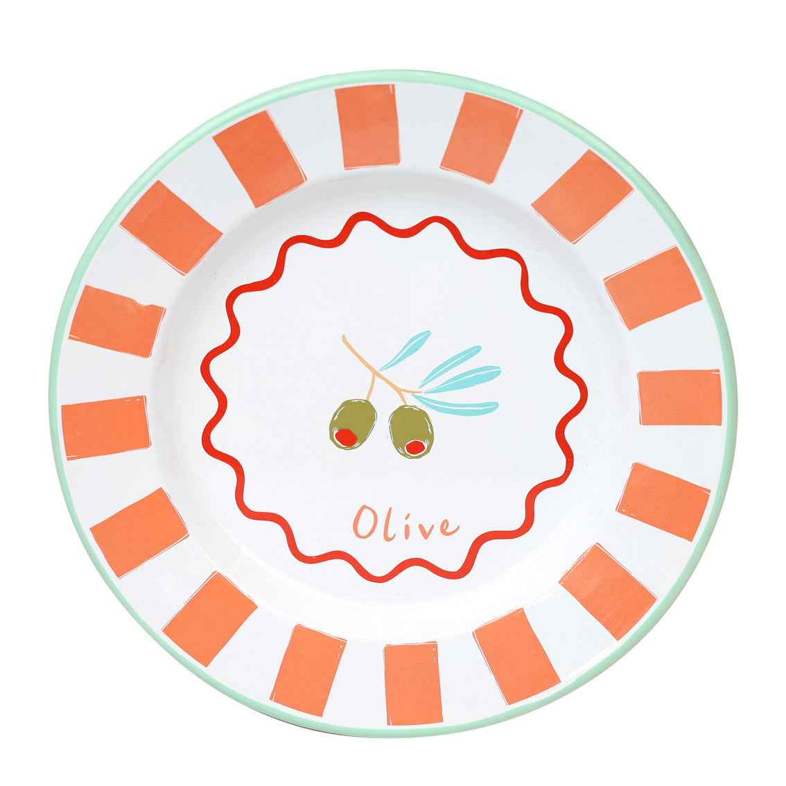 Olive Enamel Plate