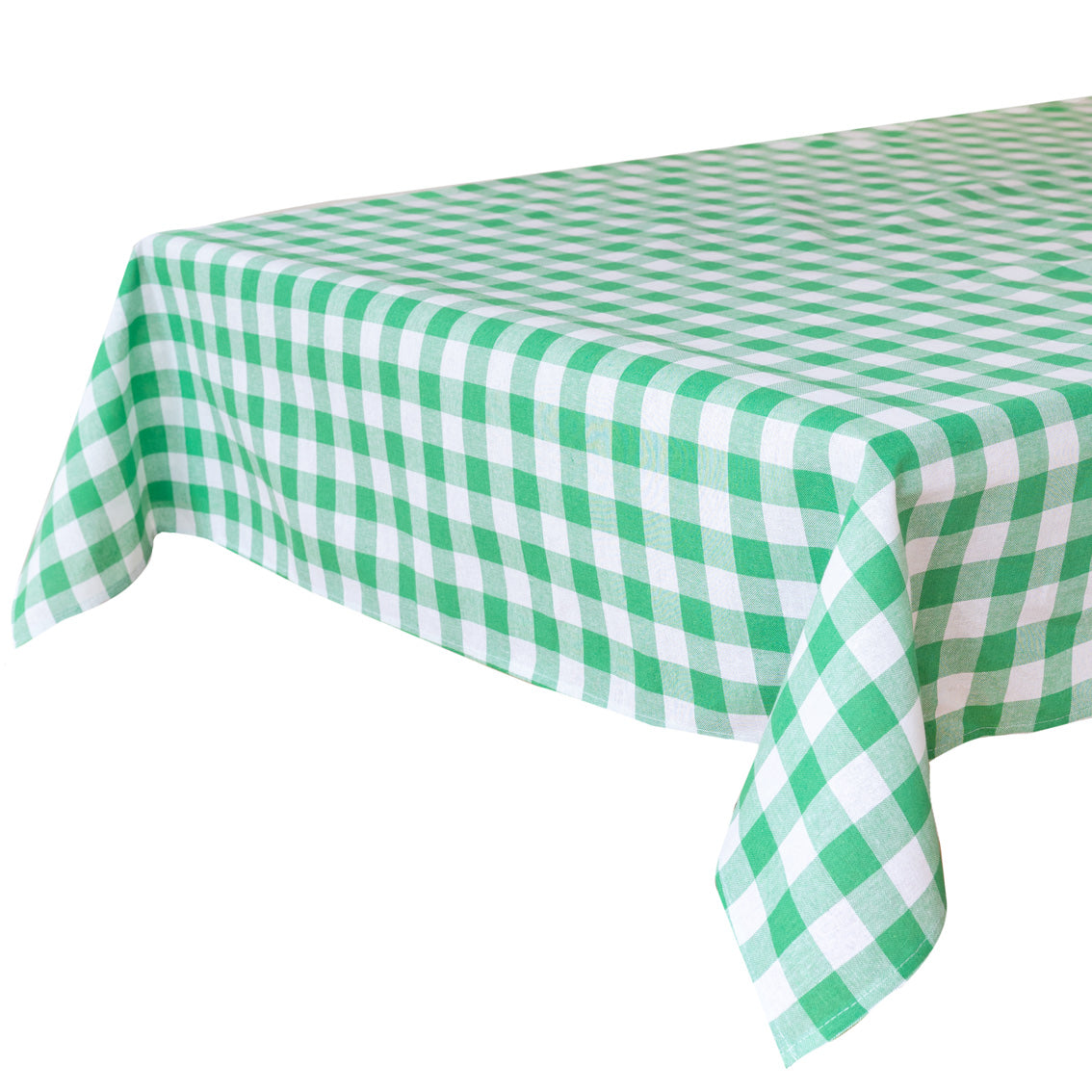Green Gingham Tablecloth