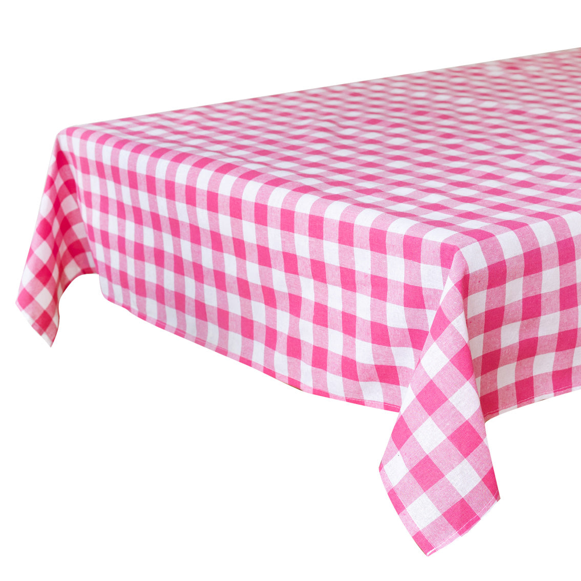 Pink Gingham Tablecloth