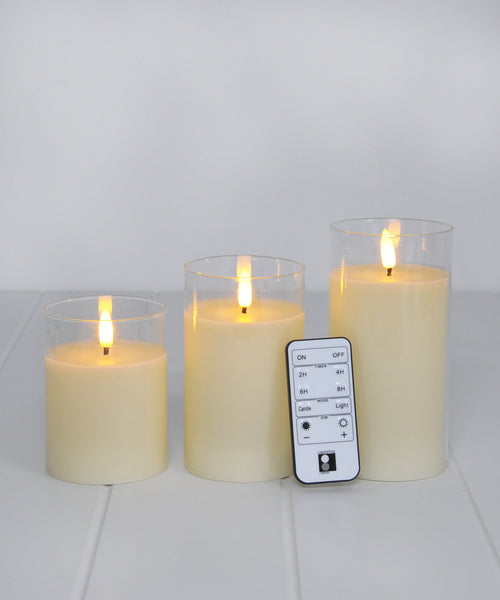 Glass Battery Candle