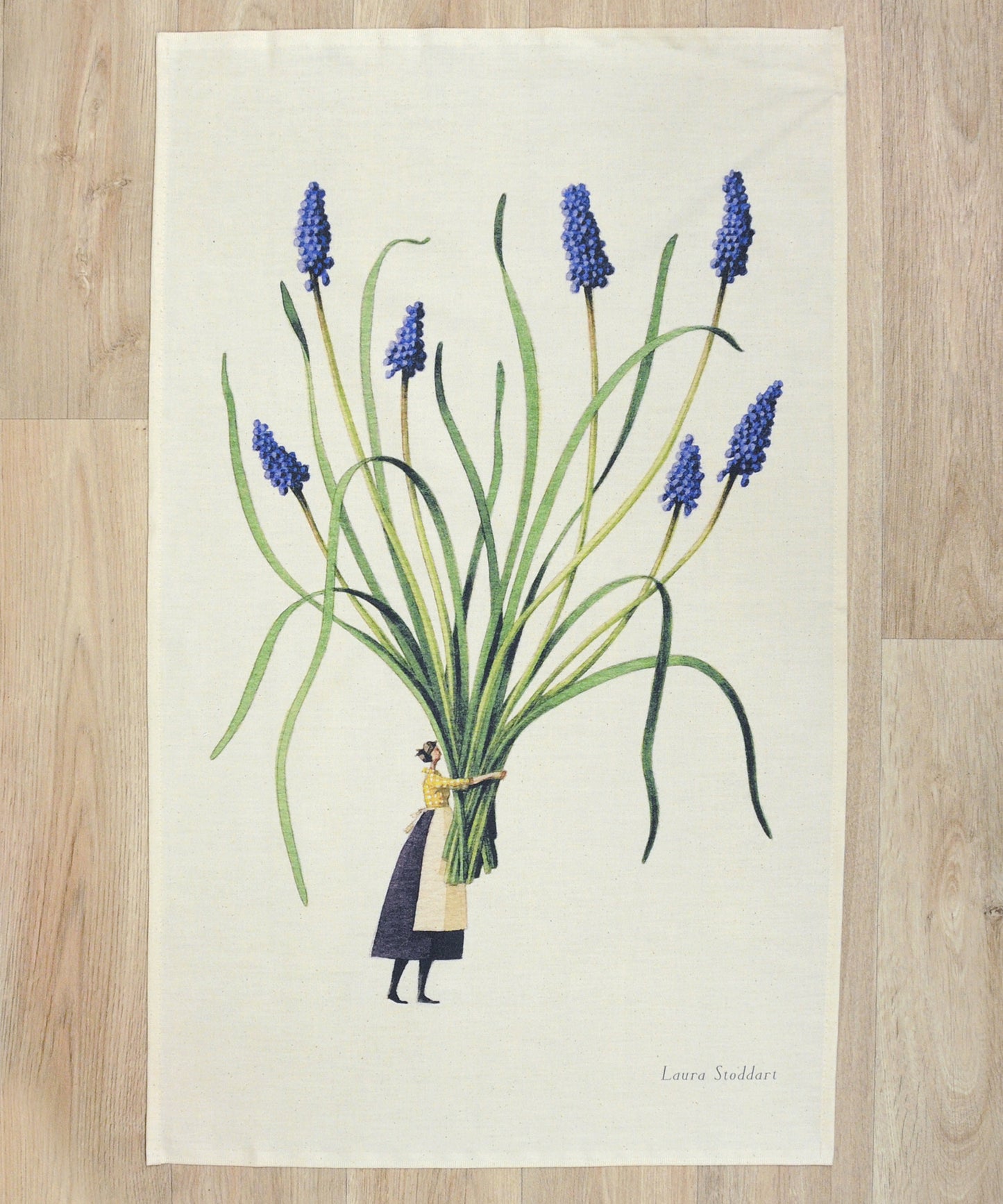 Muscari Spring Flower Tea Towel - By Laura Stoddart