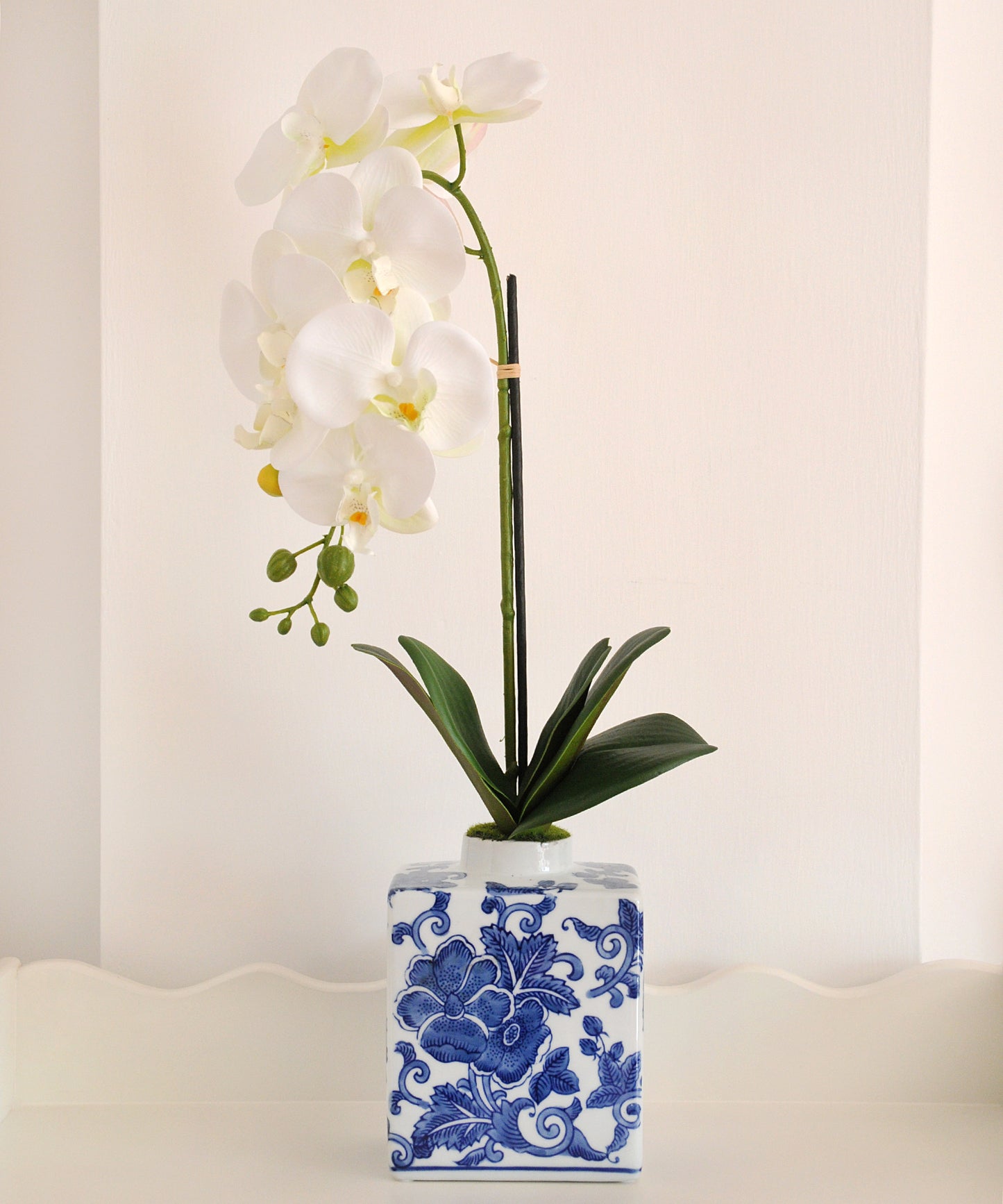 Faux Orchid in Chinoiserie Pot