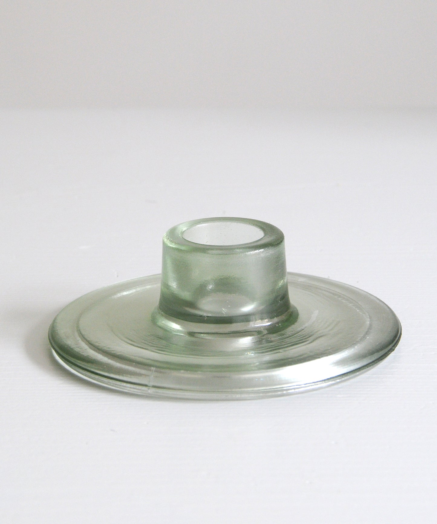 Recycled Glass Candle Holder - Clear