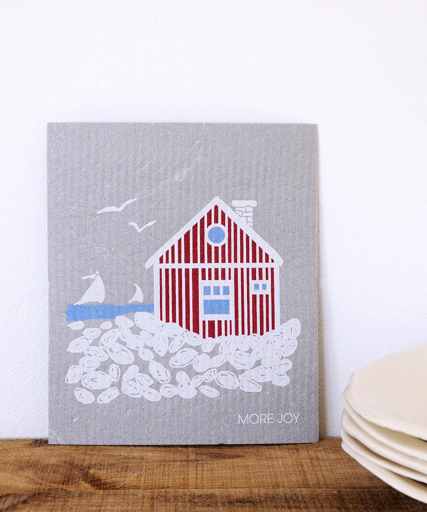 Beach Hut Dishcloth