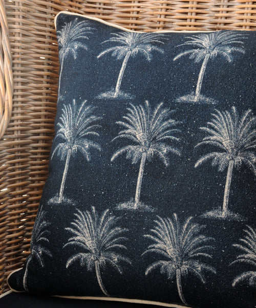 Blue Palm Tree Cushion