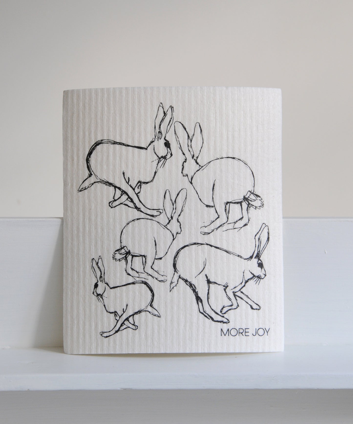 running hare dishcloth