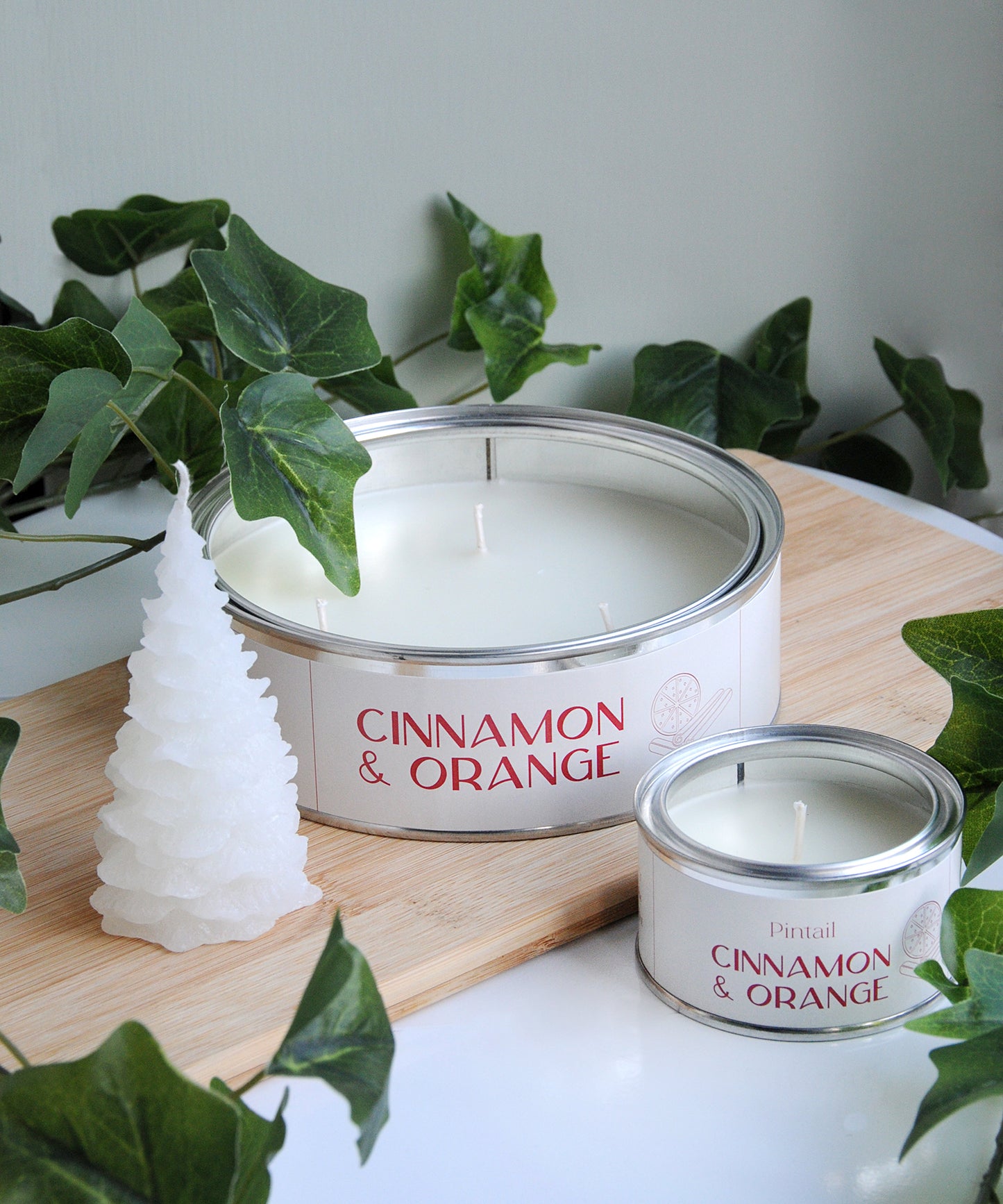Cinnamon & Orange Large Tin Candle - triple wick