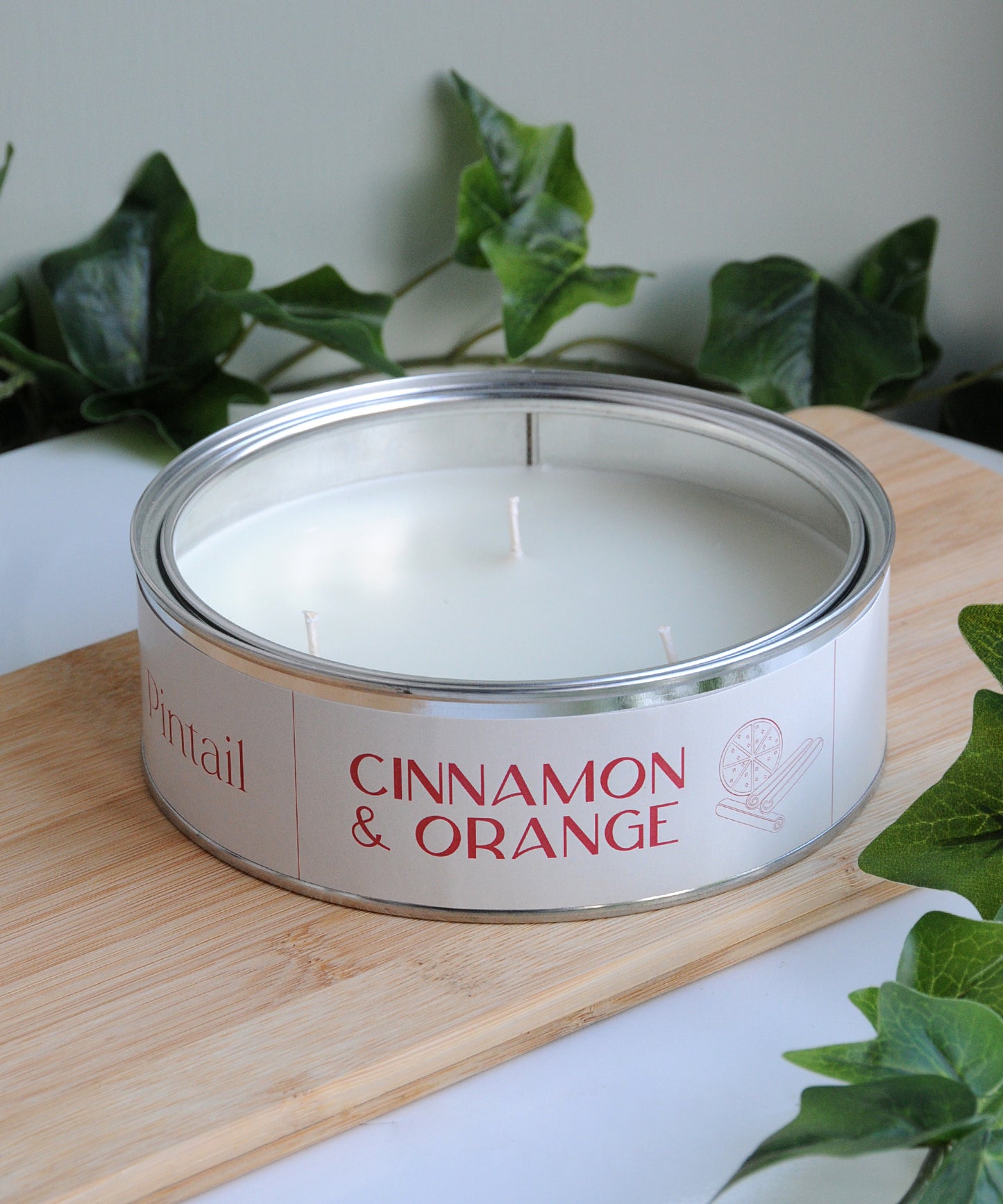 Cinnamon & Orange Large Tin Candle - triple wick
