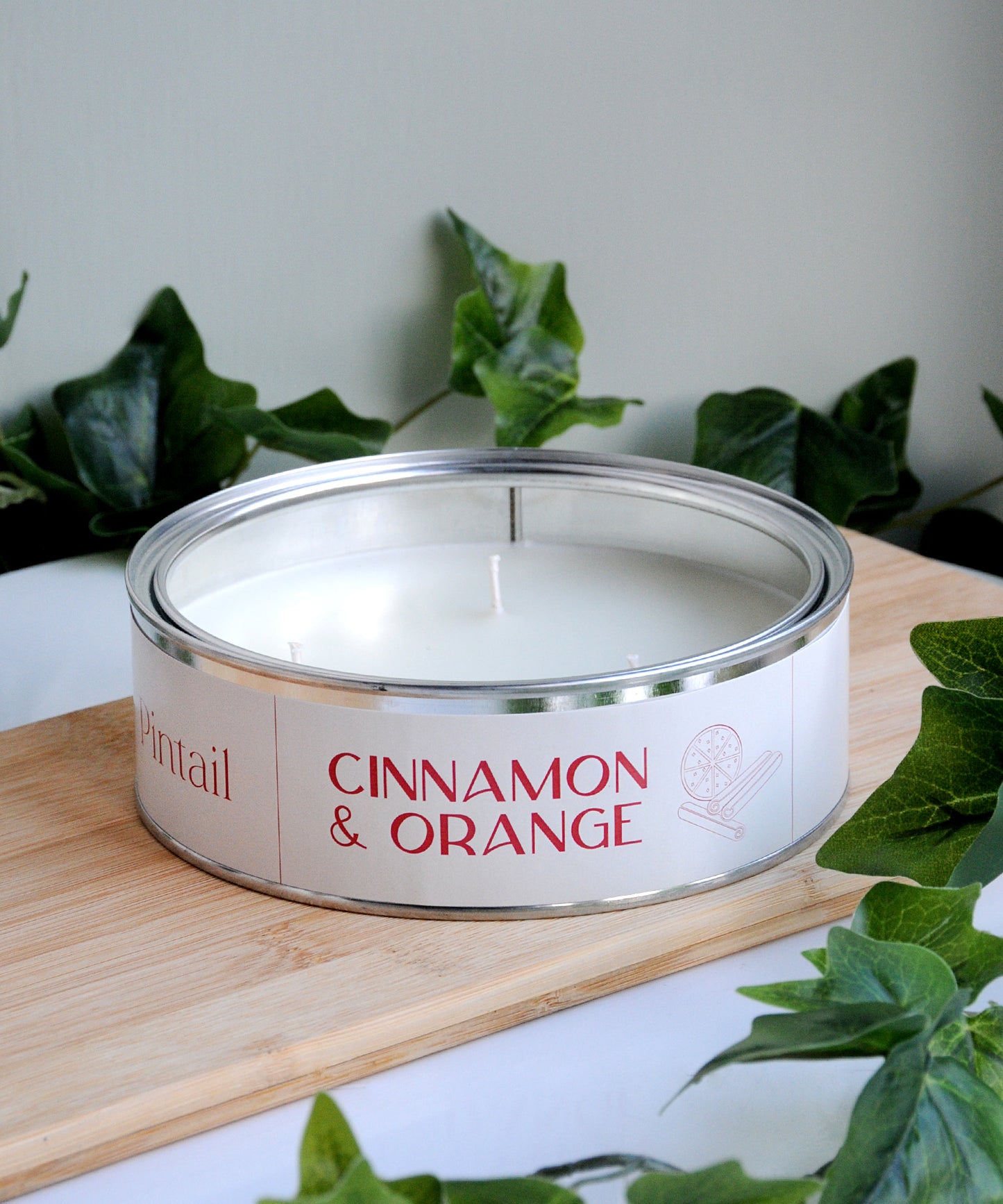 Cinnamon & Orange Large Tin Candle - triple wick