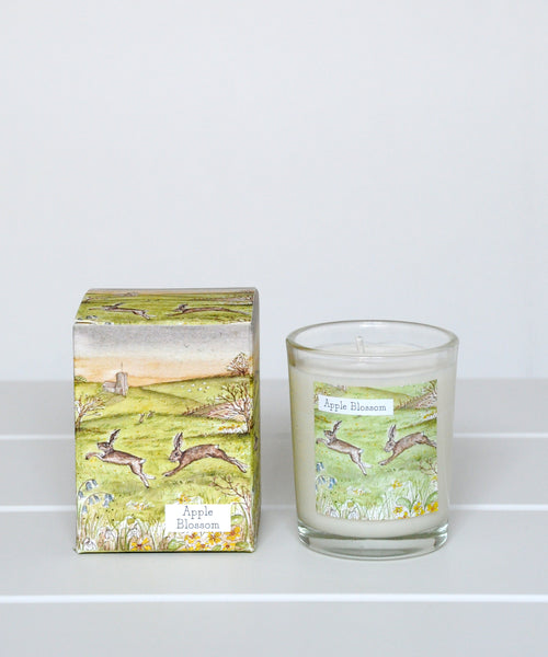 small apple blossom candle