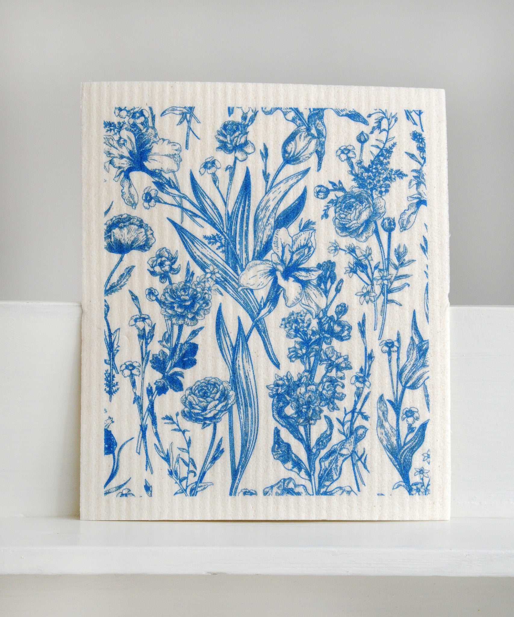 Blue Flowers Dishcloth