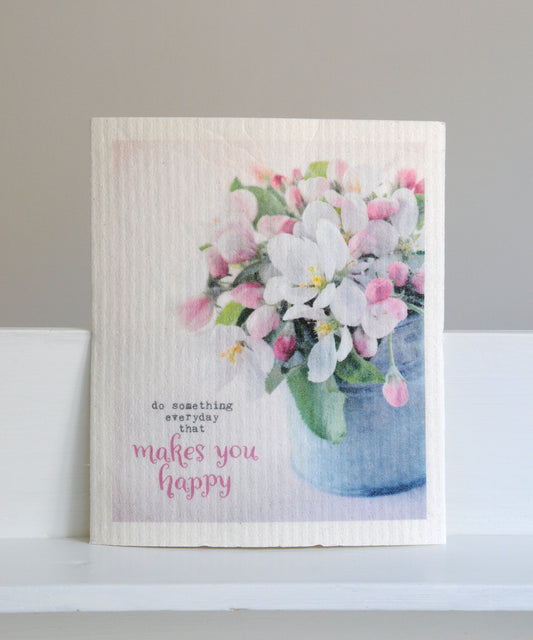 'Do something that makes you happy' Dishcloth