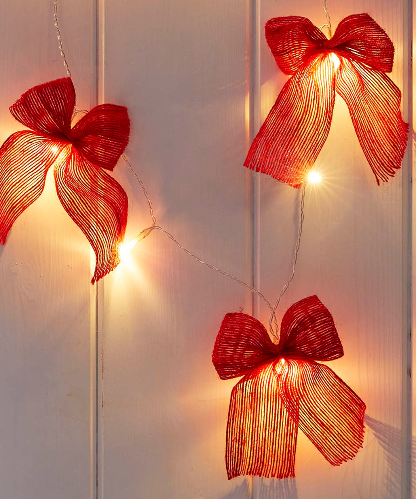 Folklore Fabric Bow LED String Lights