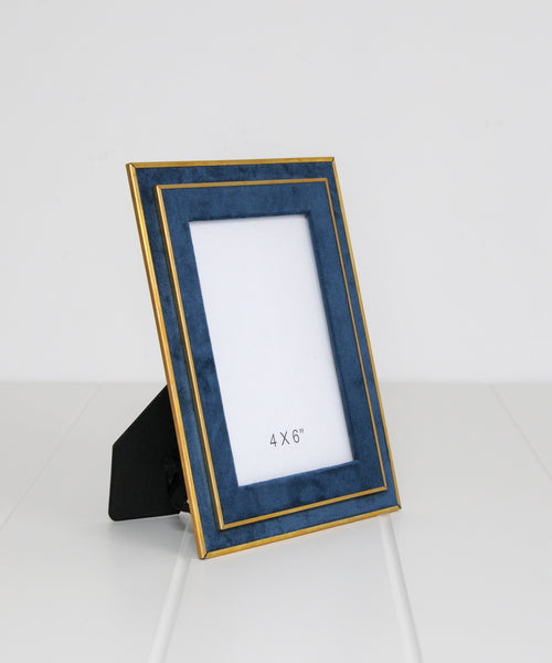 blue velvet photo frame