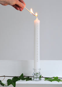 white advent dinner candle