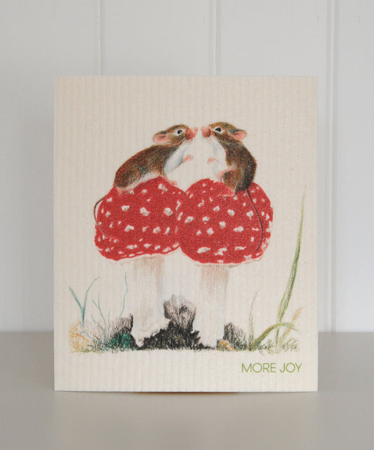 mushroom mice dishcloth