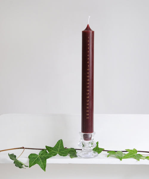 red advent dinner candle
