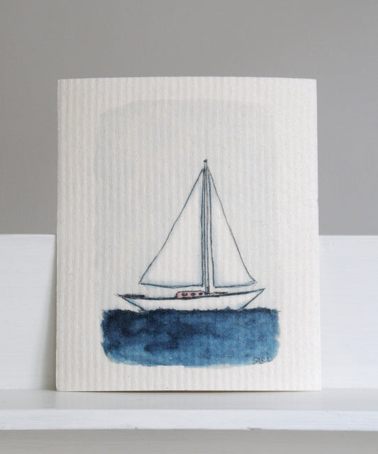 Sailing Boat Dishcloth