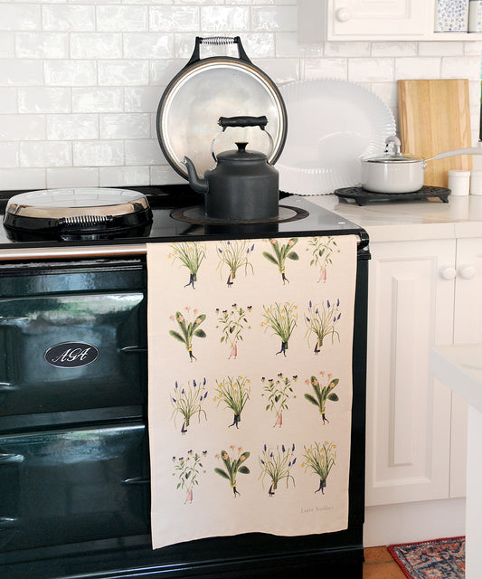 Spring Flowers Tea Towel - By Laura Stoddart