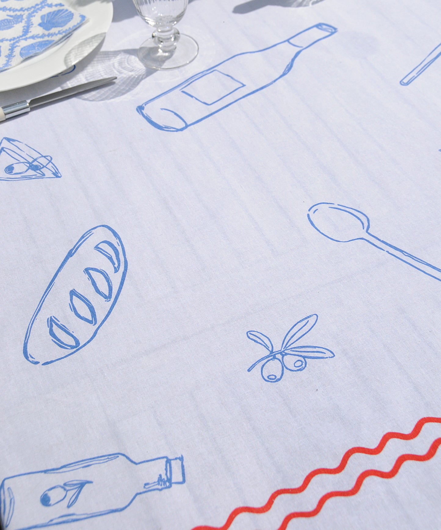 ‘Bon Appetit’ Fabric Tablecloth