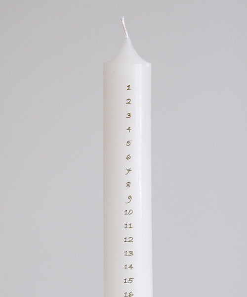 white advent dinner candle