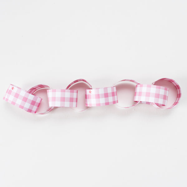 Pink Gingham Paperchain