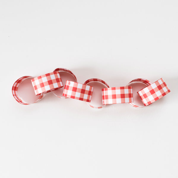 Red Gingham Paper Chains