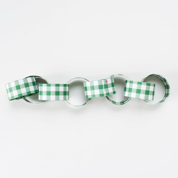 Green Gingham Paper Chains