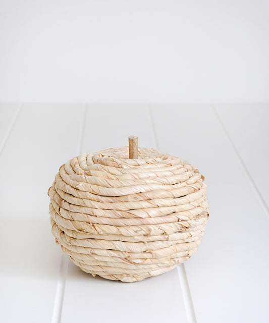 Cream Small Straw Pumpkin