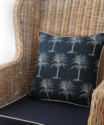 Blue Palm Tree Cushion