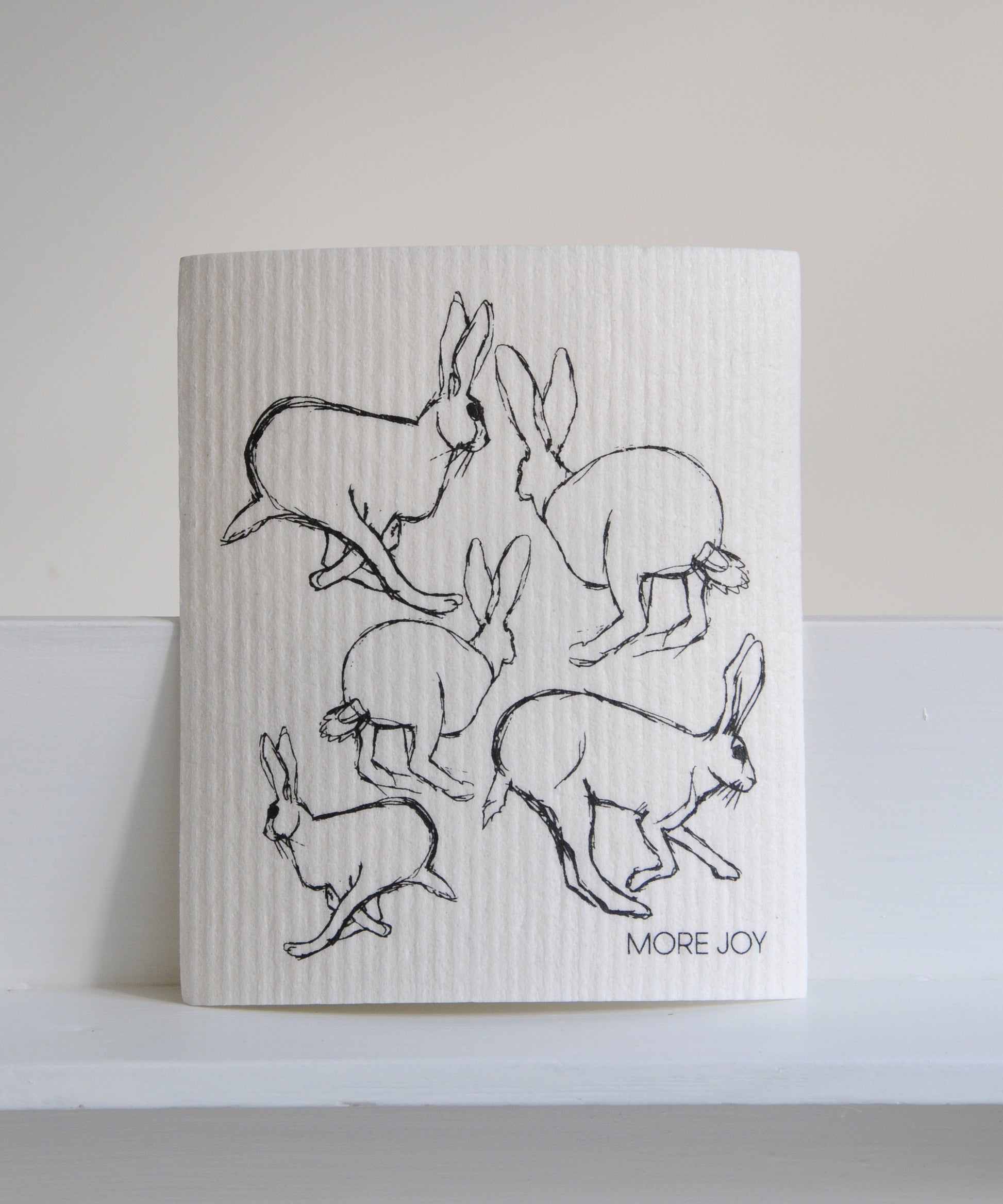 running hare dishcloth