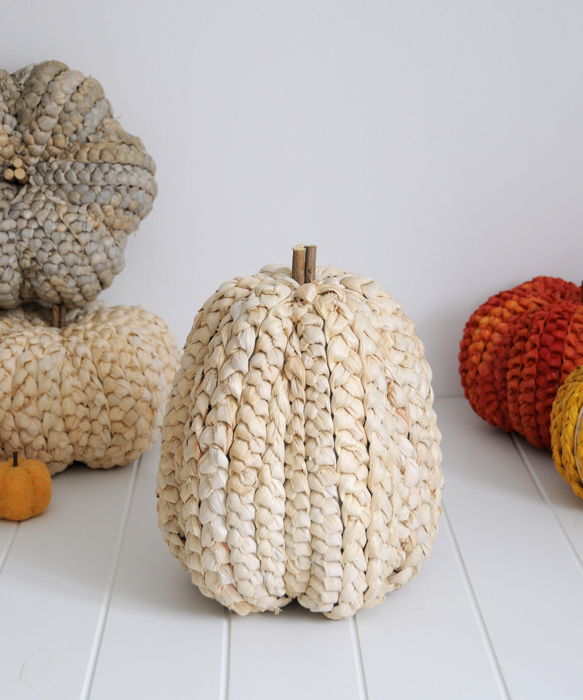 tall straw pumpkin